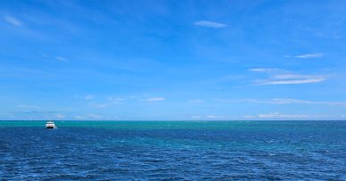 The Reef Encounter liveaboard boat on the Great Barrier Reef.